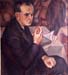Roman Petrovic - Portret Tina Ujevica - ulje